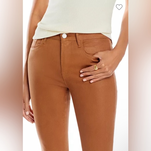 Frame Le Crop Mini Mid Rise Bootcut Jeans in Latte NWT 34 - Picture 5 of 12